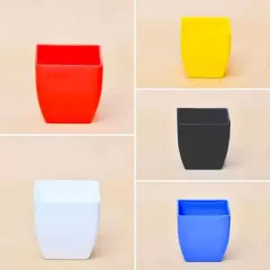 3.3 inch (8 cm) Square Plastic Planters with Rounded Edges - Pack of 10